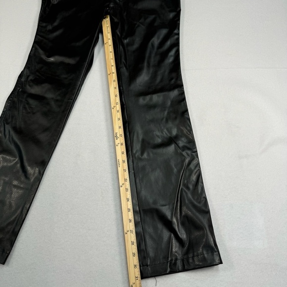 Highway Bootcut Faux Leather Pants Womens Juniors Size 9 Black High Rise - Picture 8 of 11